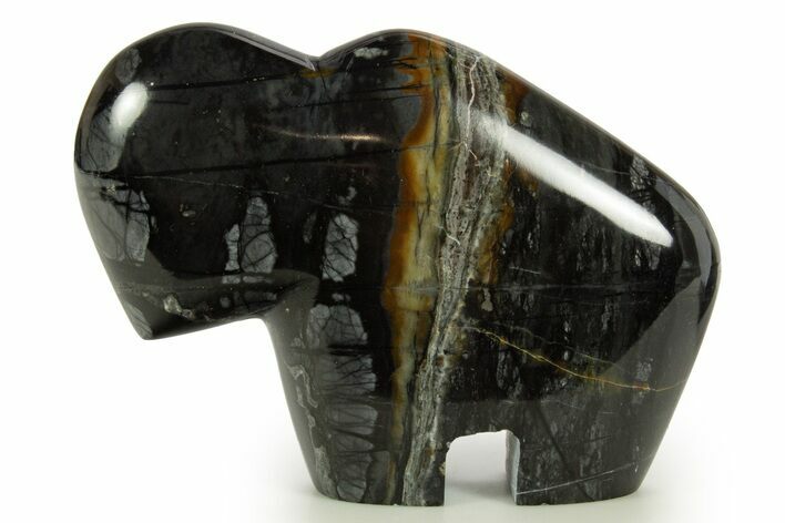 Polished Picasso Marble Bison - Utah #344814